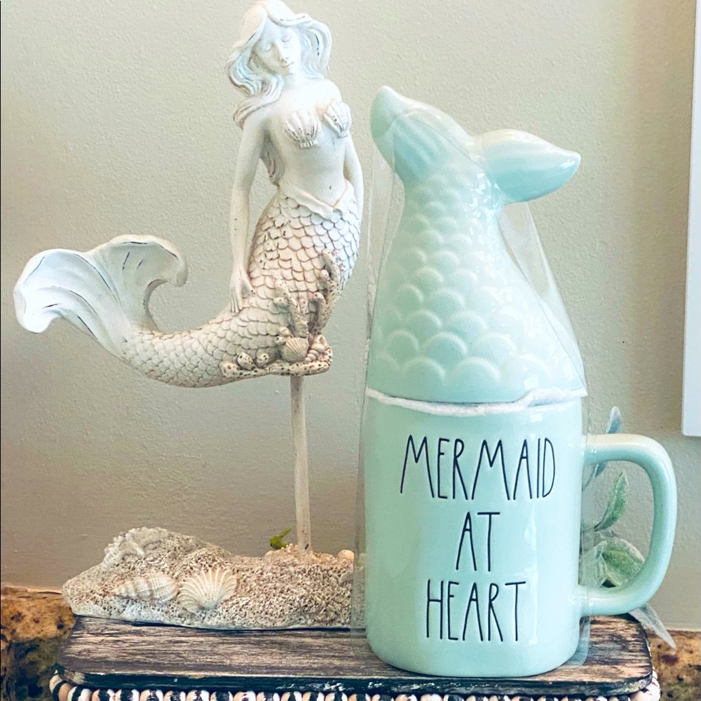 Rae Dunn New Mermaid At Heart with Mermaid Tail on top 🧜‍♀️